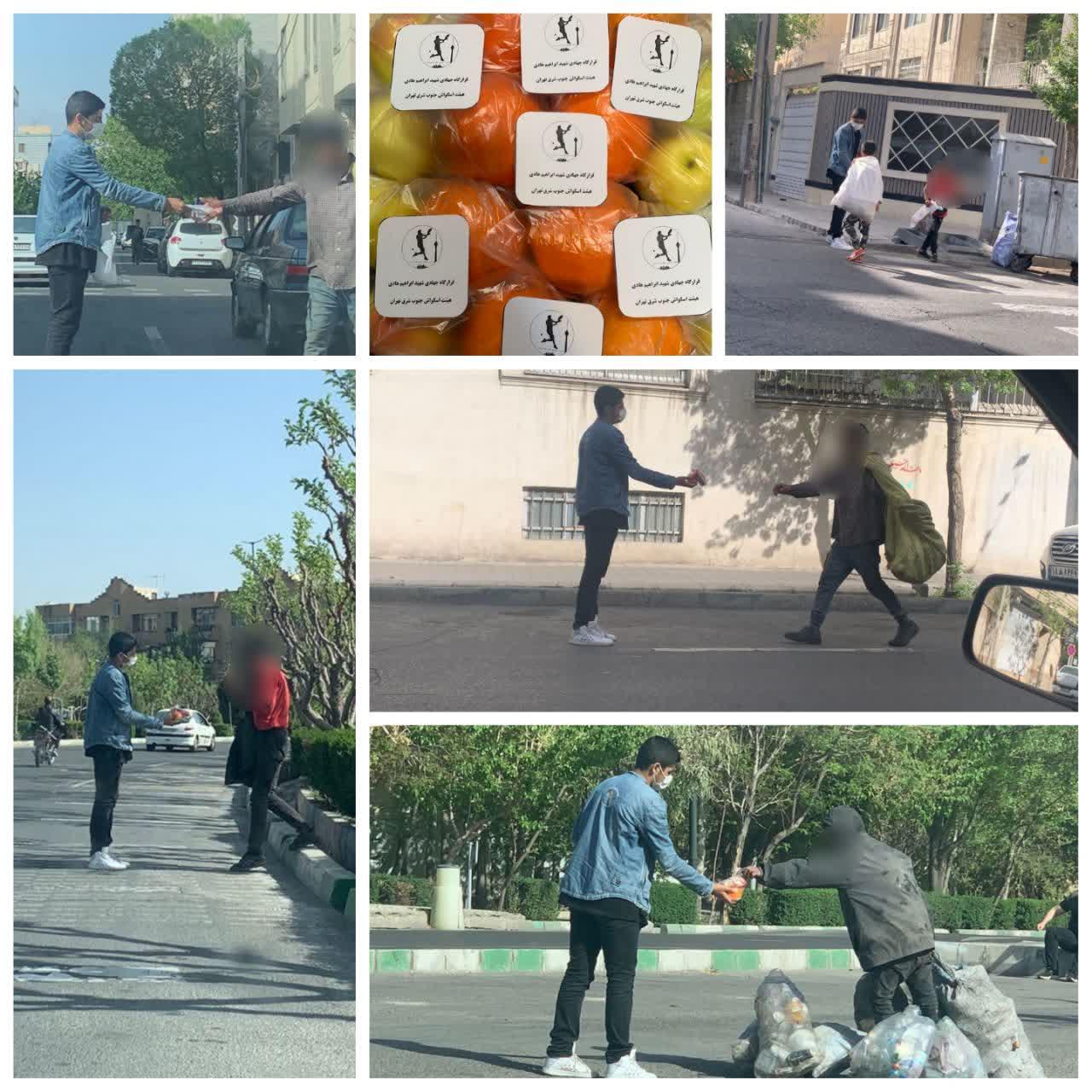 اهدای پک های میوه به افراد کم برخوردار توسط هیئت اسکواش جنوب شرق تهران